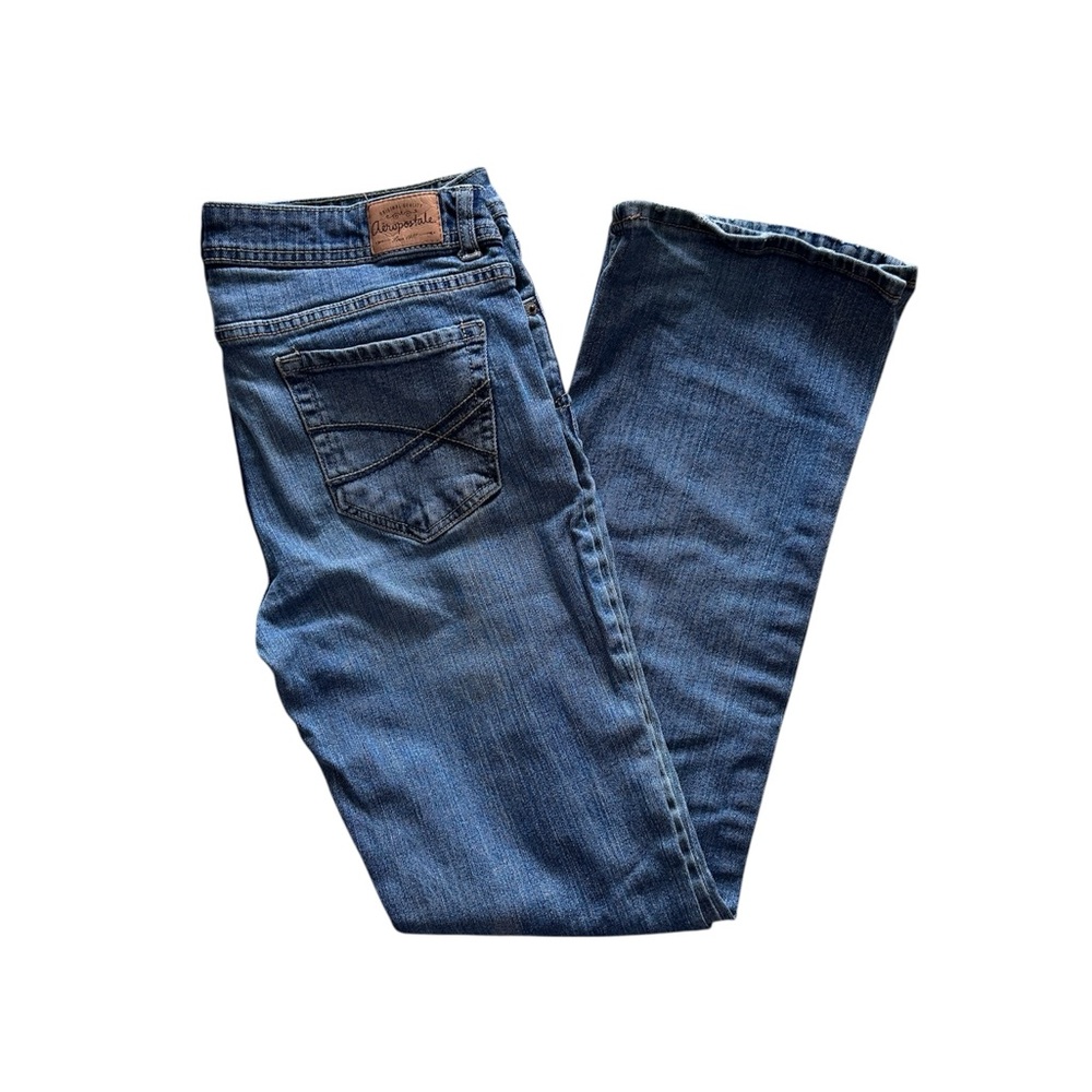 Aeropostale Juniors Chelsea Boot Cut Blue Denim Jeans Size 10 Regular/Normal
